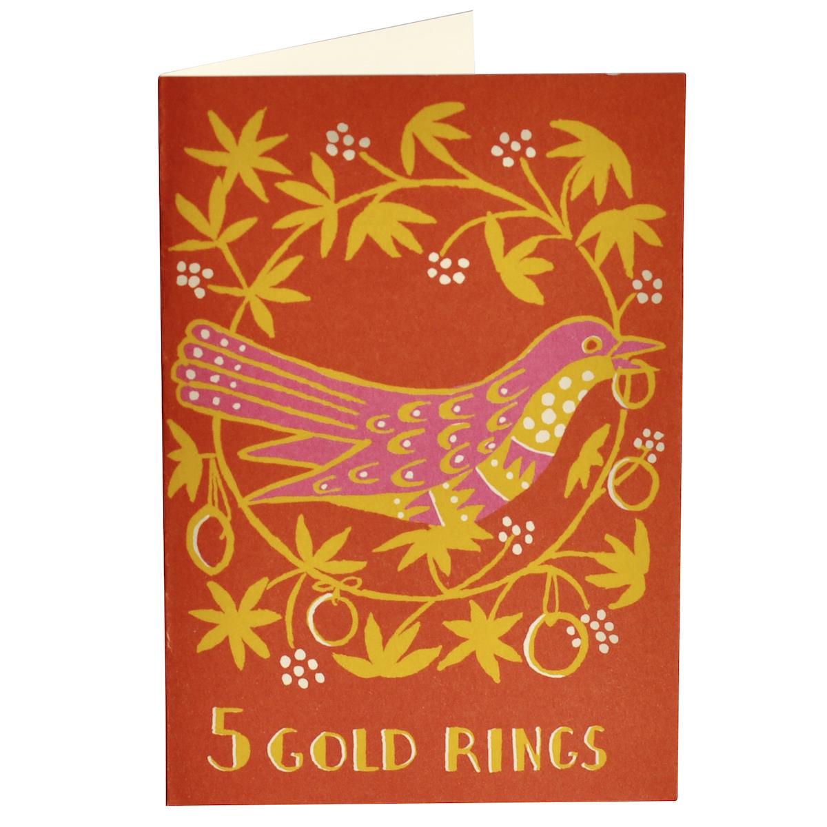 Cambridge Imprint Card Five Gold Rings