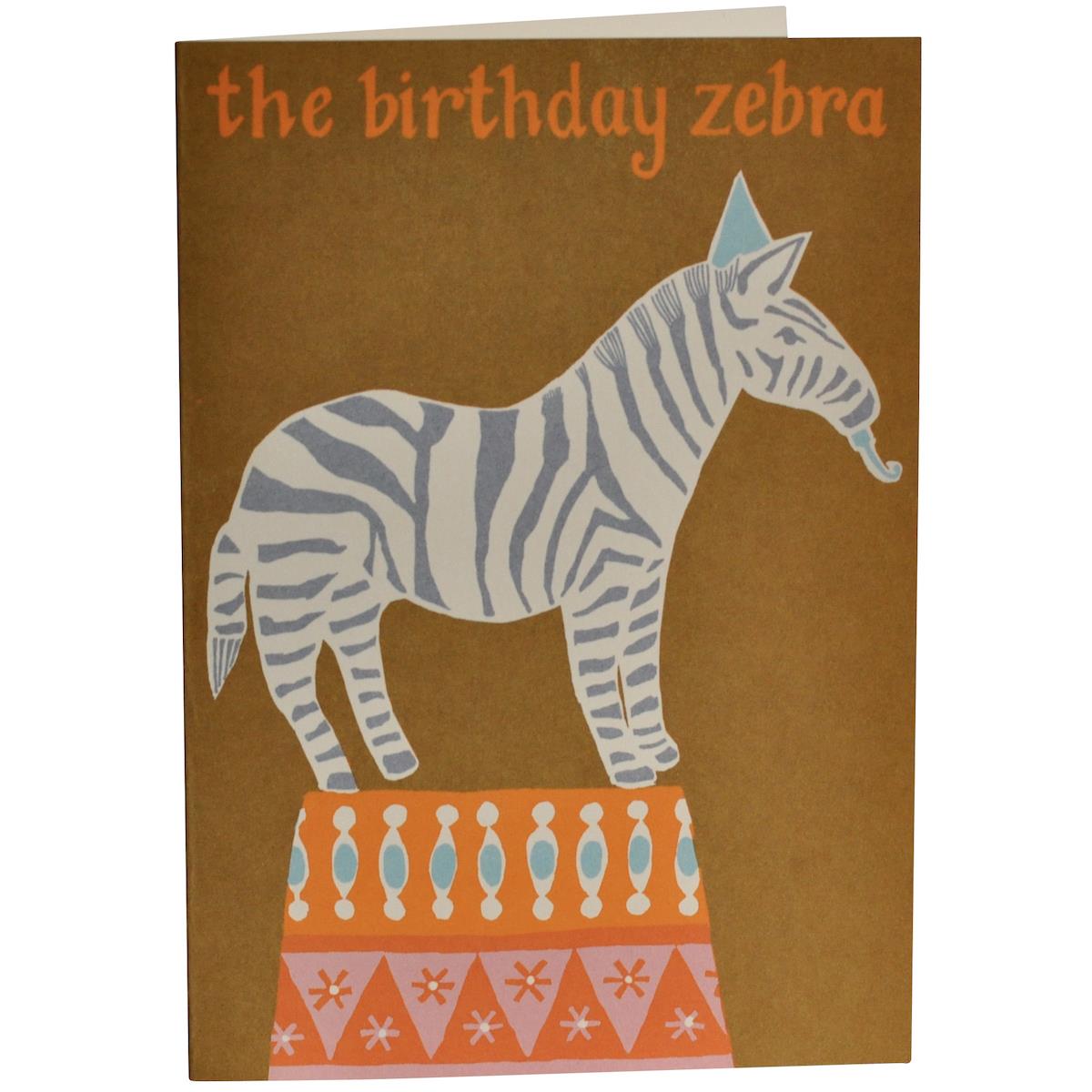 Cambridge Imprint Very Large Card Birthday Zebra
