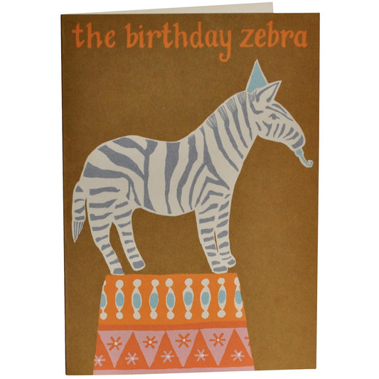 Cambridge Imprint Very Large Card Birthday Zebra