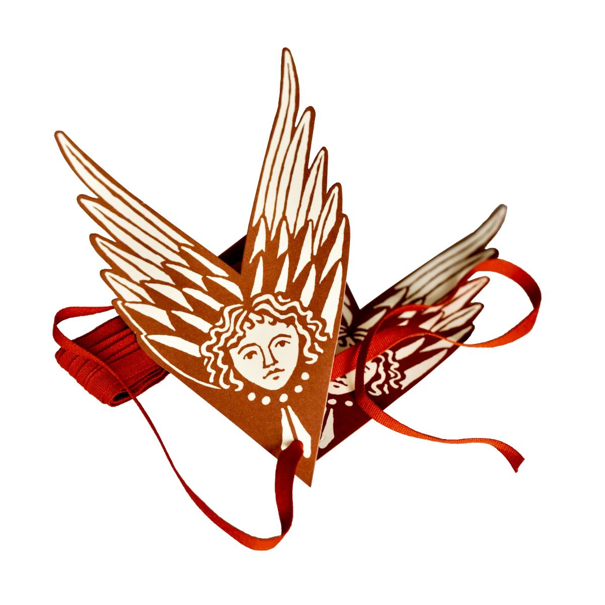 5 Fancy Suffolk Angels Gift Tags Cocoa