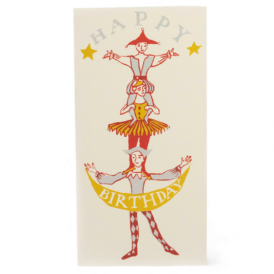 Cambridge Imprint Long Card Happy Birthday Human Tower
