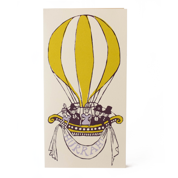 Cambridge Imprint Long Card Hot Air Balloon