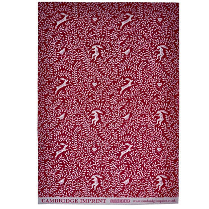 Cambridge Imprint Patterned Paper Dancing Hare Berry