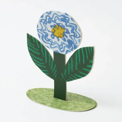 Blue Flower Stand Up Card