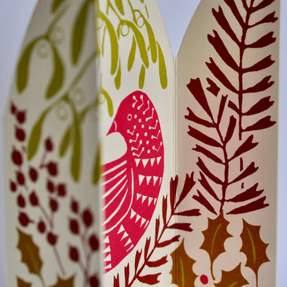 Cambridge Imprint Extra Special Triptych Card Hidden Winter Bird