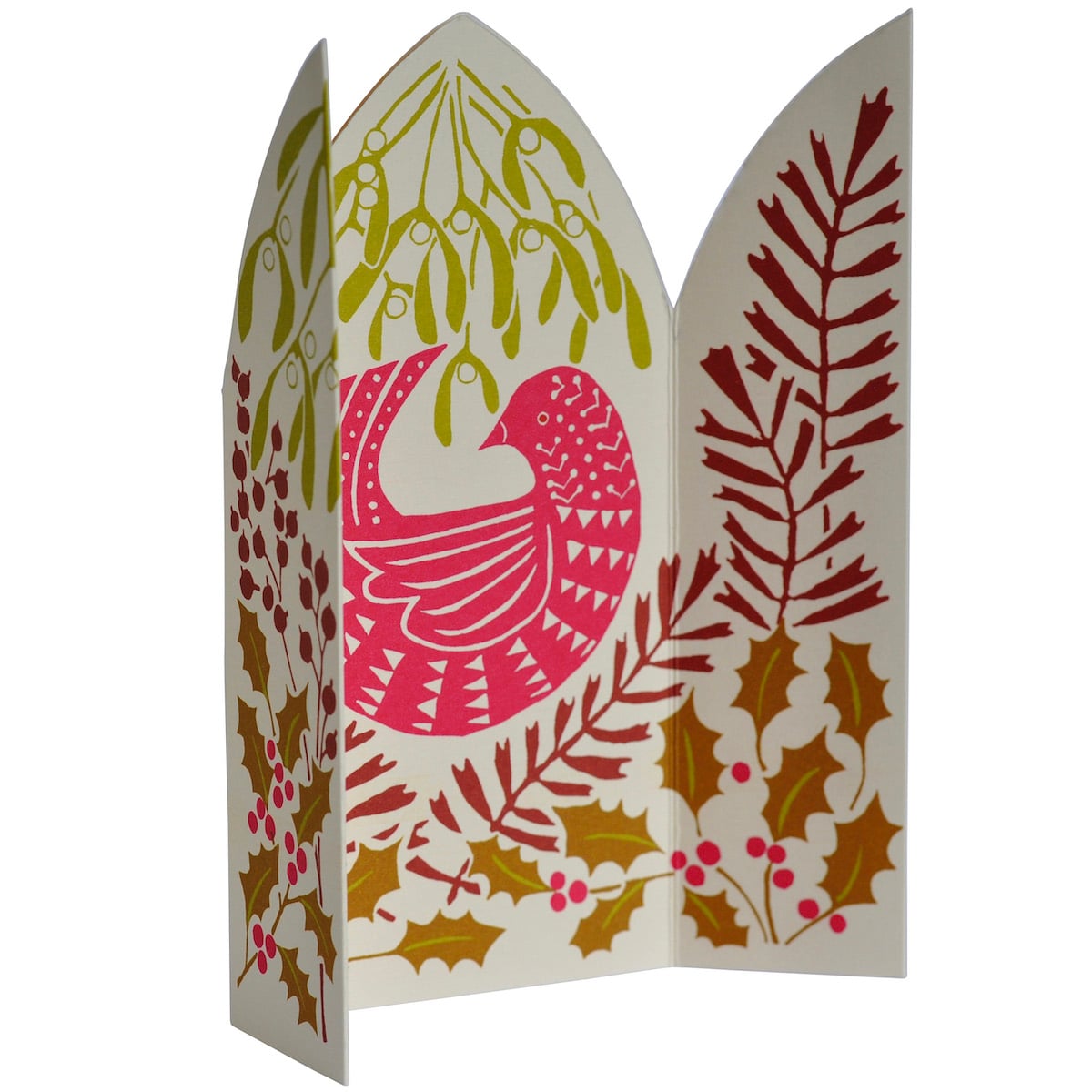 Cambridge Imprint Extra Special Triptych Card Hidden Winter Bird