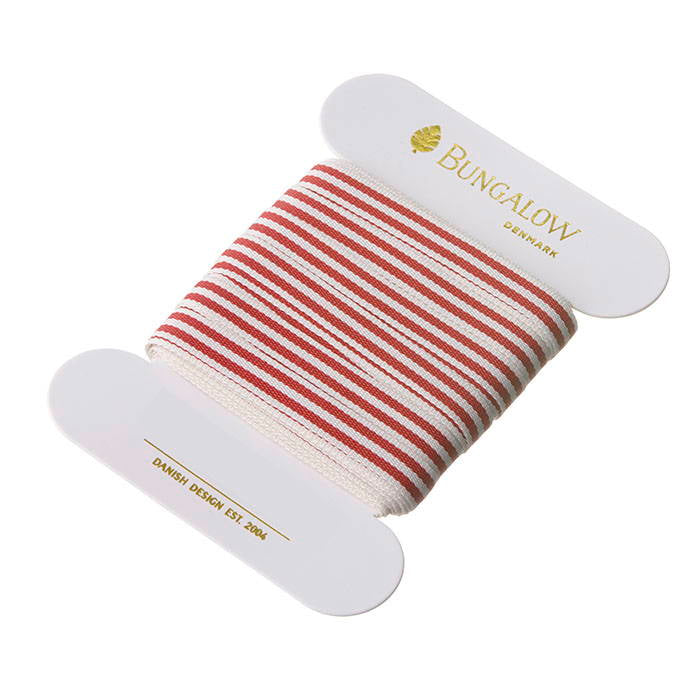 Ribbon Horizontal Stripe 8mm Scarlet