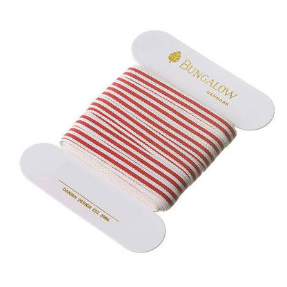 Ribbon Horizontal Stripe 8mm Scarlet