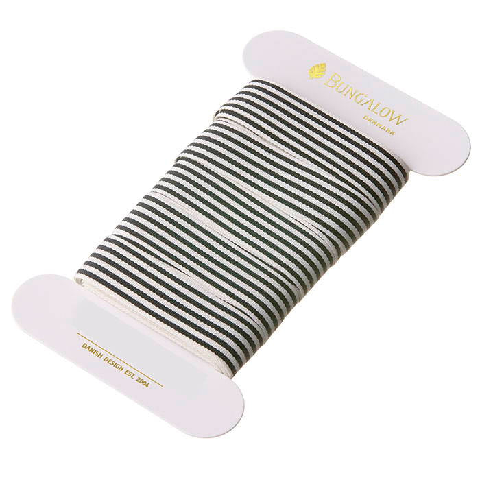 Ribbon Horizontal Stripe 18mm Black