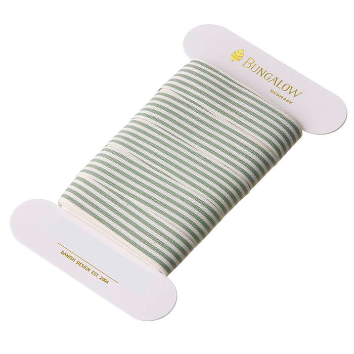 Ribbon Horizontal Stripe 18mm Ivy