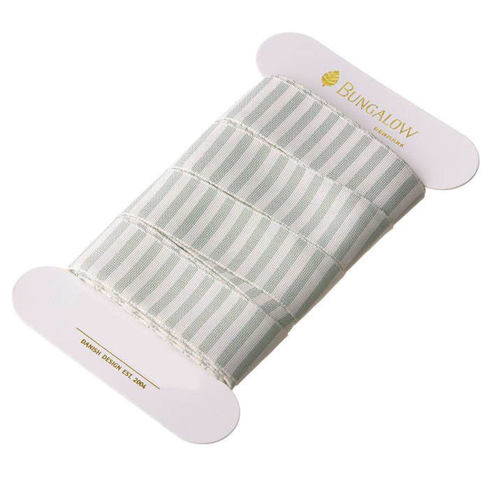 Ribbon Vertical Stripe 25mm Ivy