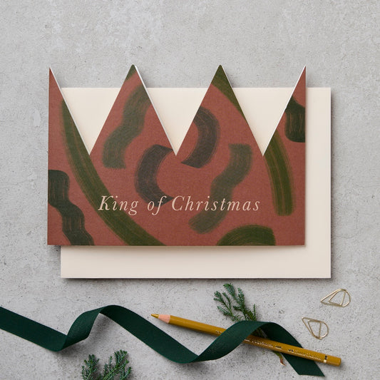 KING PAPER CROWN CHRISTMAS CARD