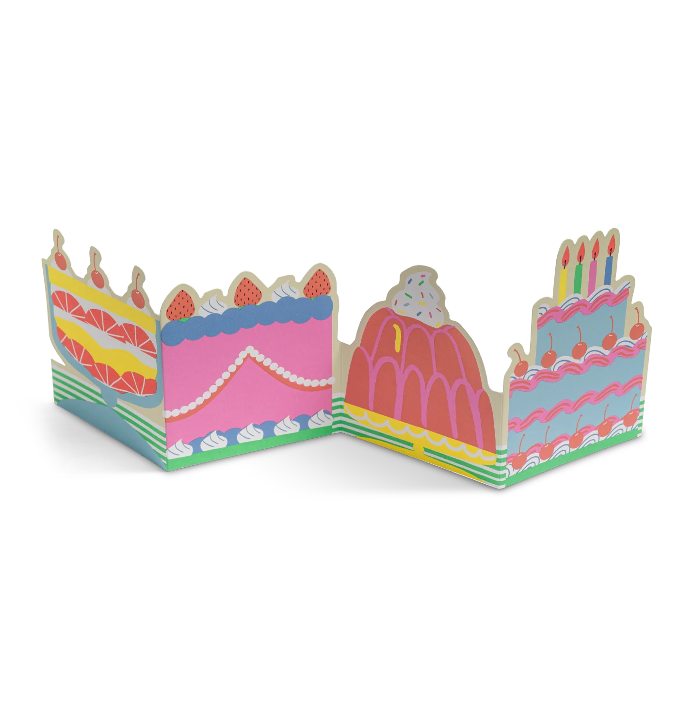 Cake & Jelly Fold Out Concertina Card × 6