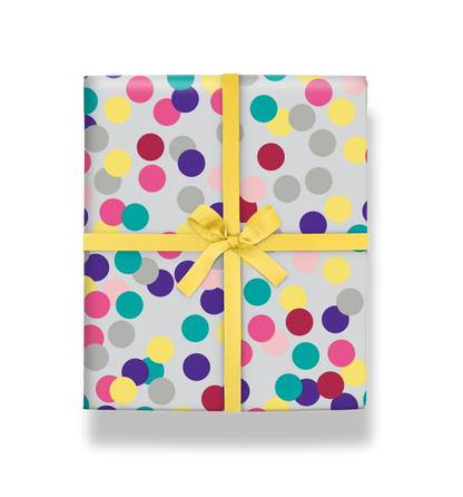 Shiki Polka Dot Confetti Roll Wrap, 3 Metres