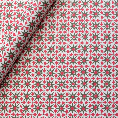 Cambridge Imprint Patterned Paper Alhambra Green and Pink