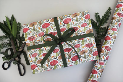 Mushroom Christmas Wrapping Paper