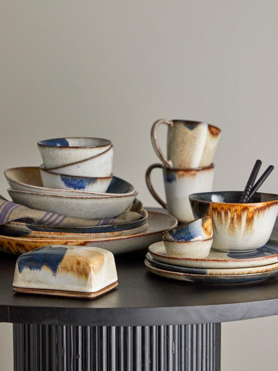 Jules Butter Box / Blue / Stoneware