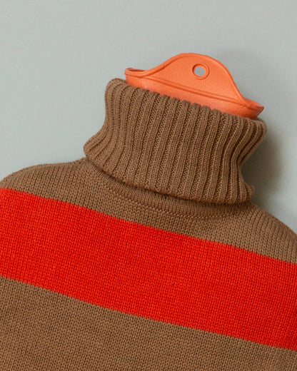 Hot Water Bottle / Vermillion + Camel