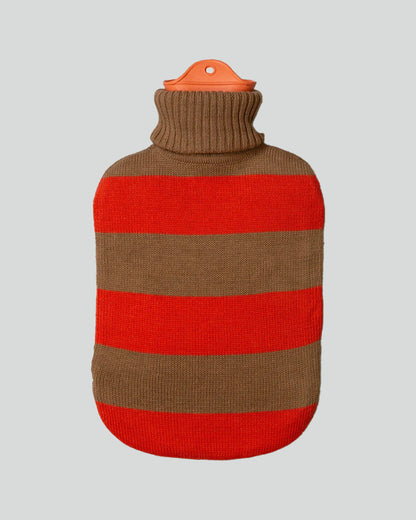Hot Water Bottle / Vermillion + Camel
