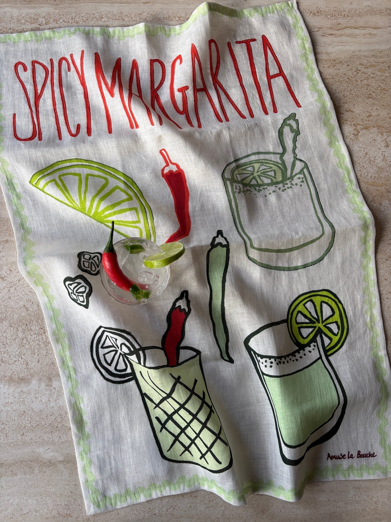 Amuse la Bouche Margarita Tea Towel