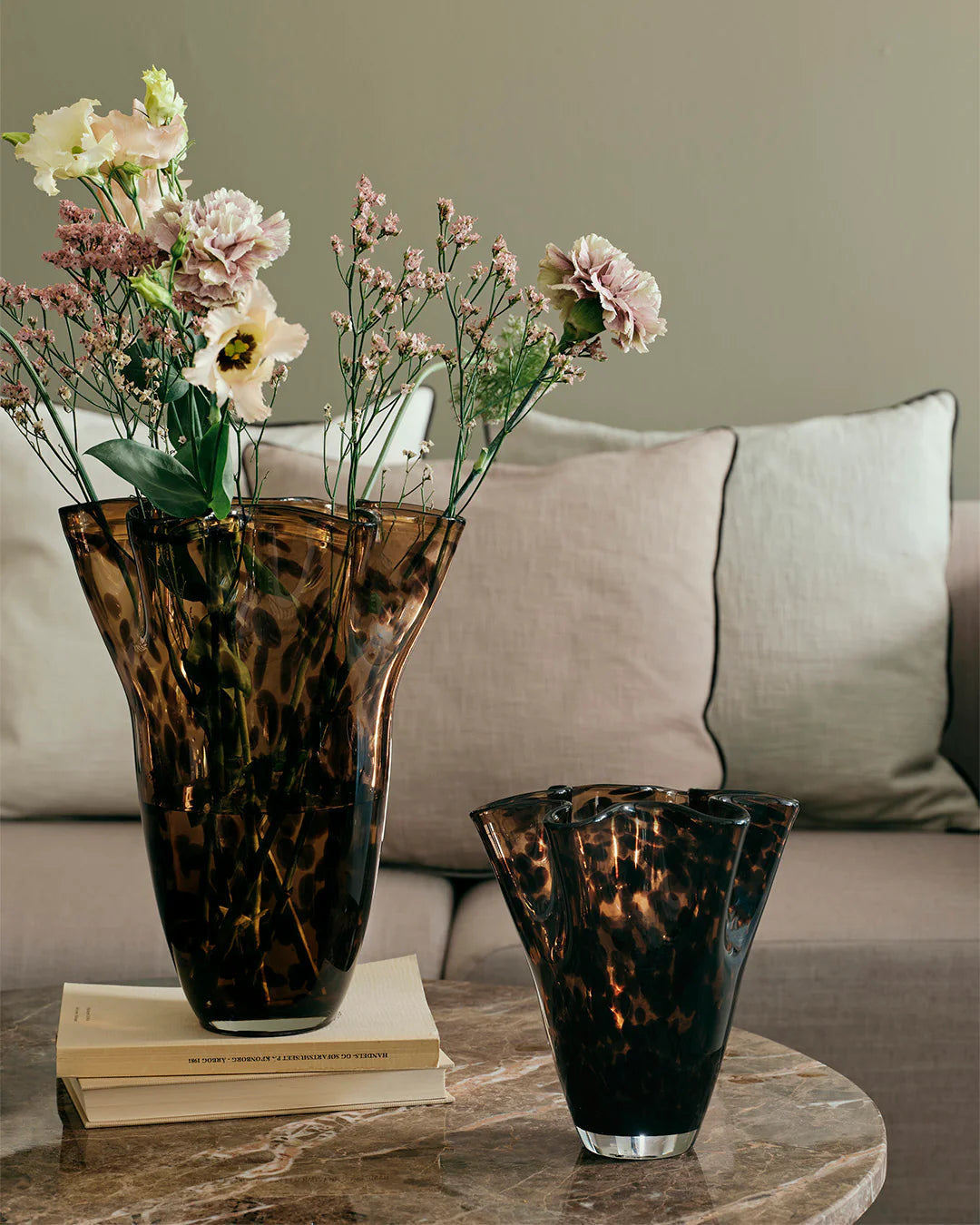 Liva Vase - Brown Leopard S