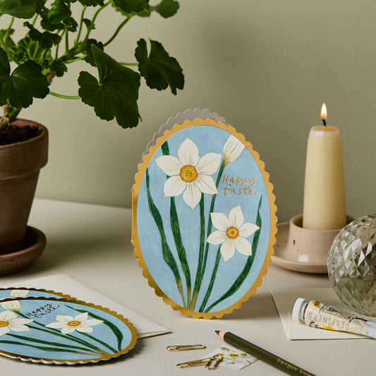 Narcissus 'Happy Easter' Greetings Card