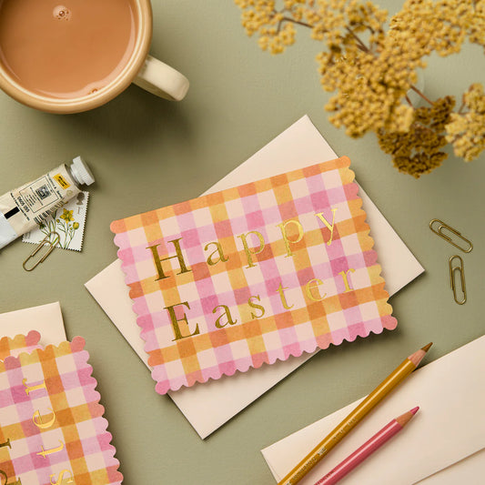 Candy Gingham 'Happy Easter'