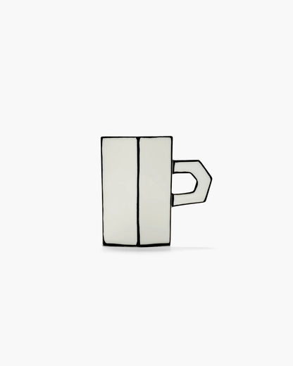 Double espresso cup white - black Carte Blanche