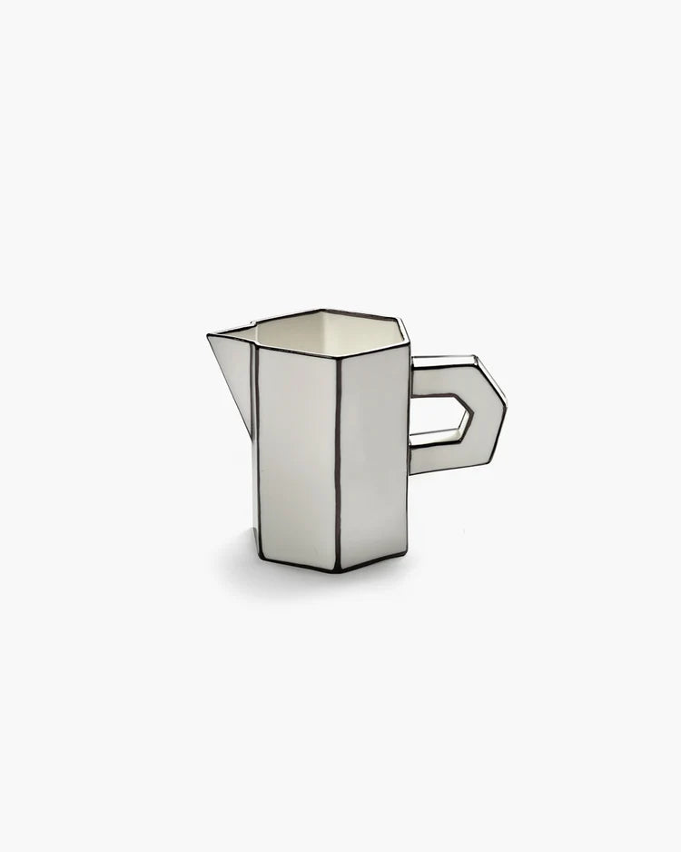 Jug white - black Carte Blanche