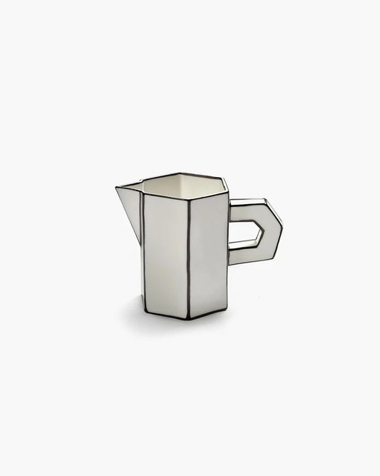 Jug white - black Carte Blanche