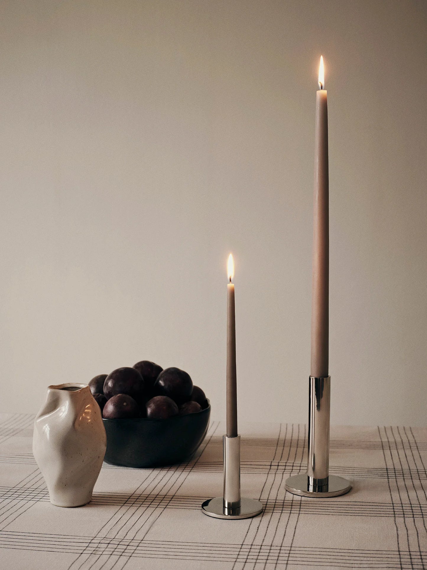 Maro Silver Candle Holder