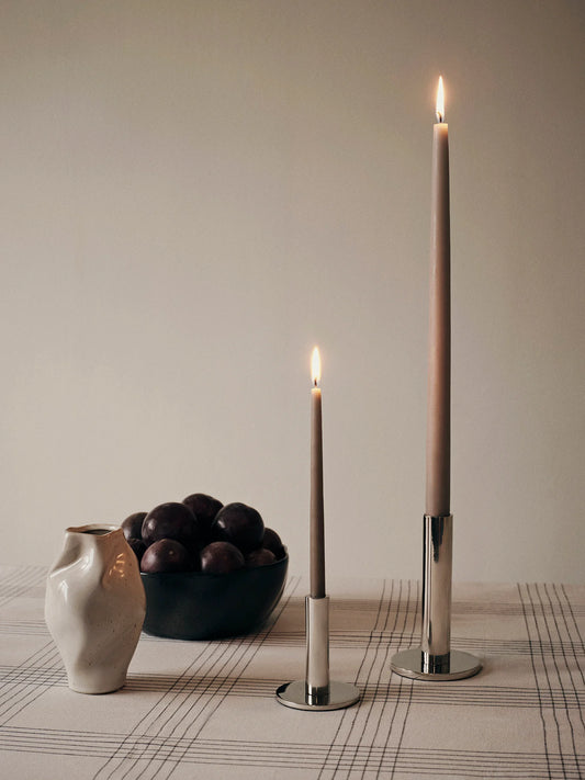 Maro Silver Candle Holder