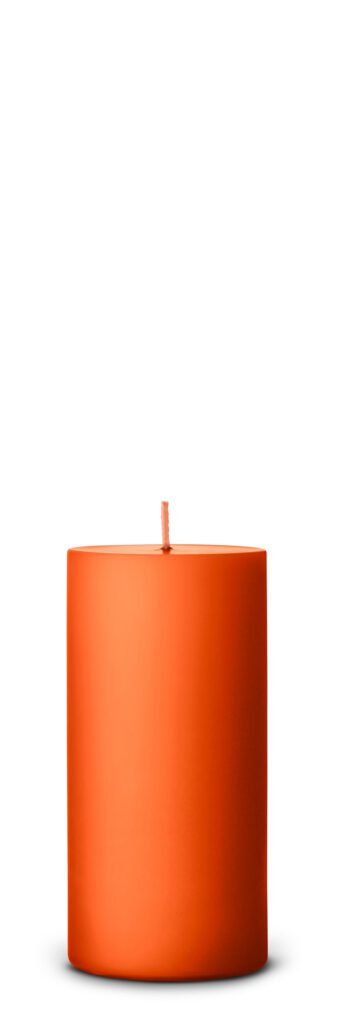 Pillar candle - VIVID ORANGE D: 7cm H: 15cm