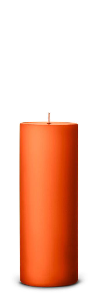Pillar candle - VIVID ORANGE D: 7cm H: 20cm