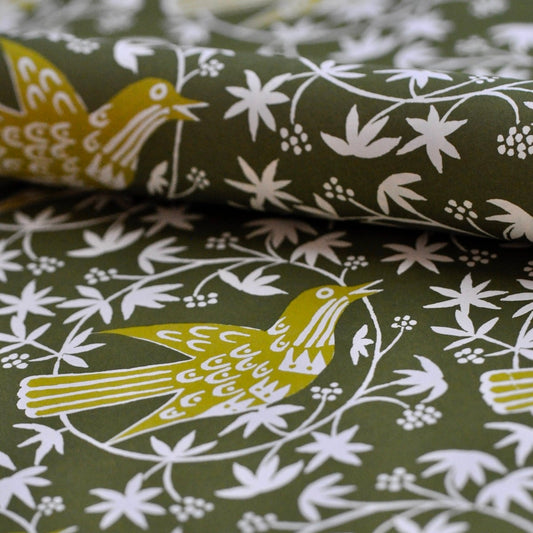 Cambridge Imprint Sheet Patterned Paper Songbird Moss