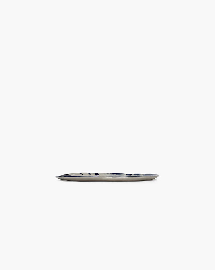 Breakfast plate varied designs beige - blue Sophia