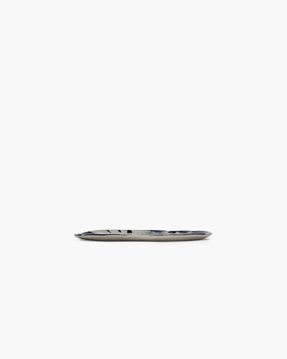 Breakfast plate varied designs beige - blue Sophia