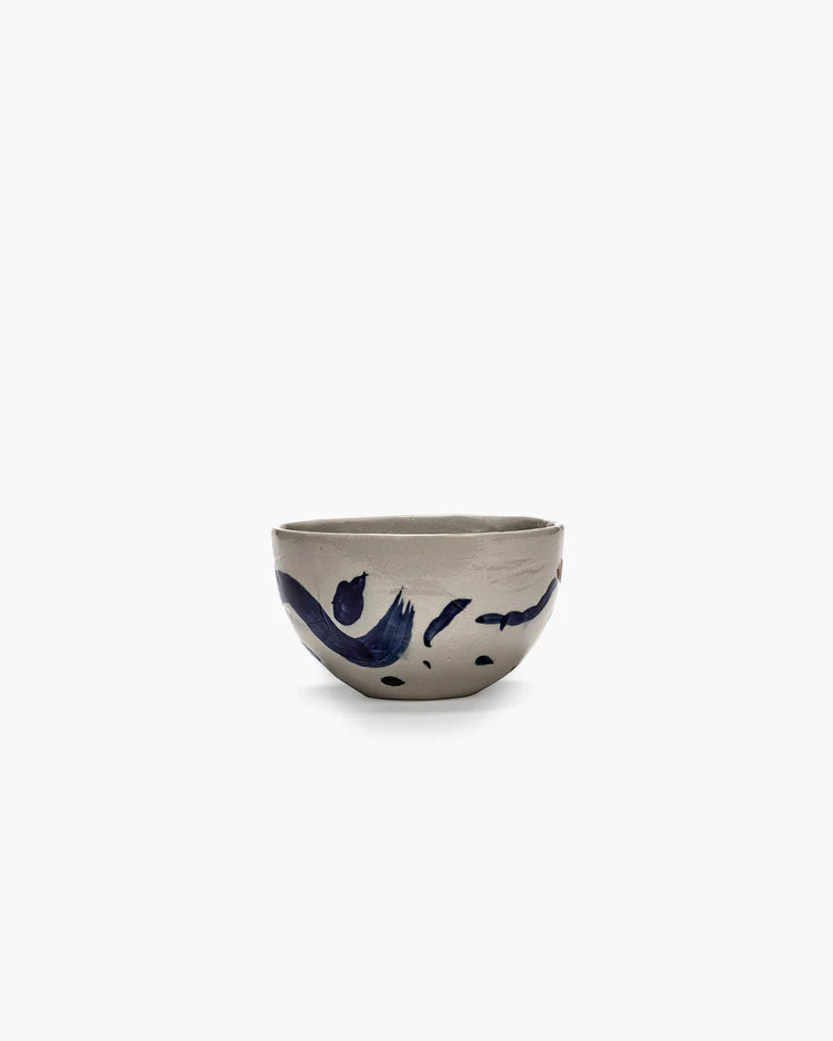 Breakfast bowl beige - blue Sophia