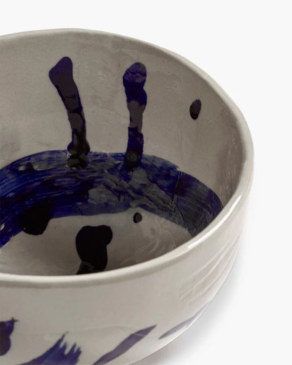 Breakfast bowl beige - blue Sophia