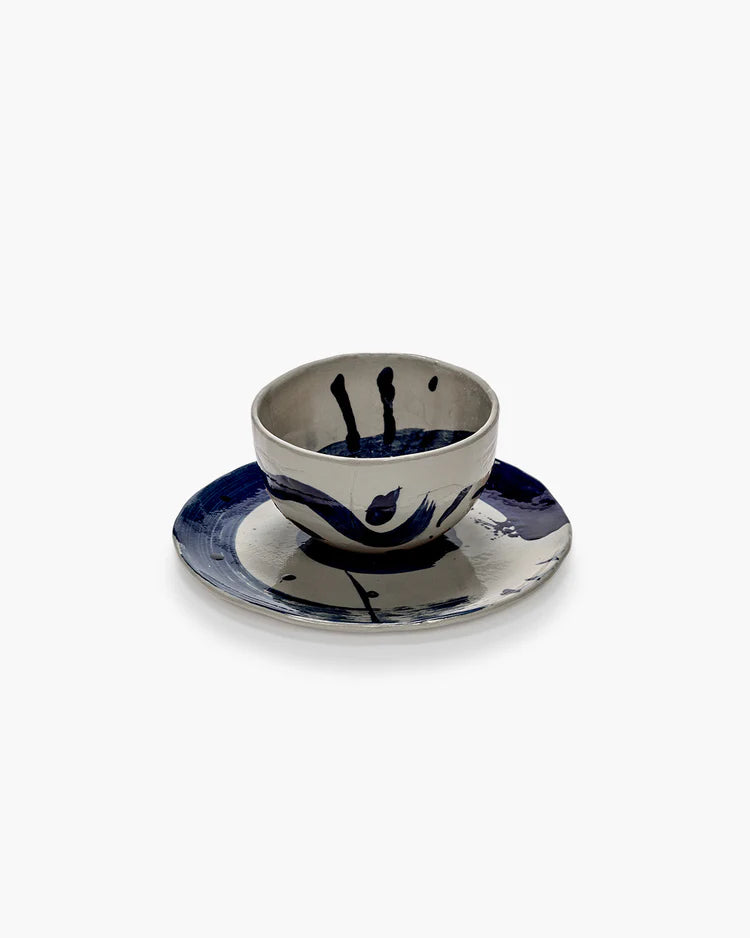 Breakfast bowl beige - blue Sophia