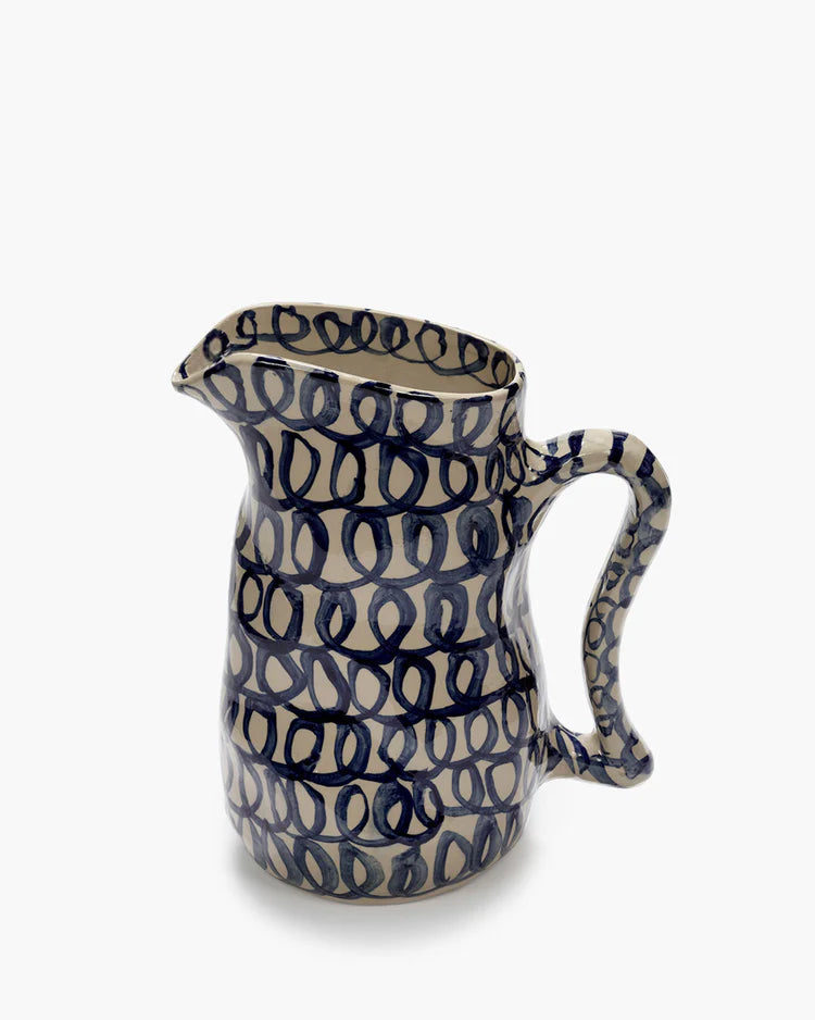 Ceramic jug blue Charly
