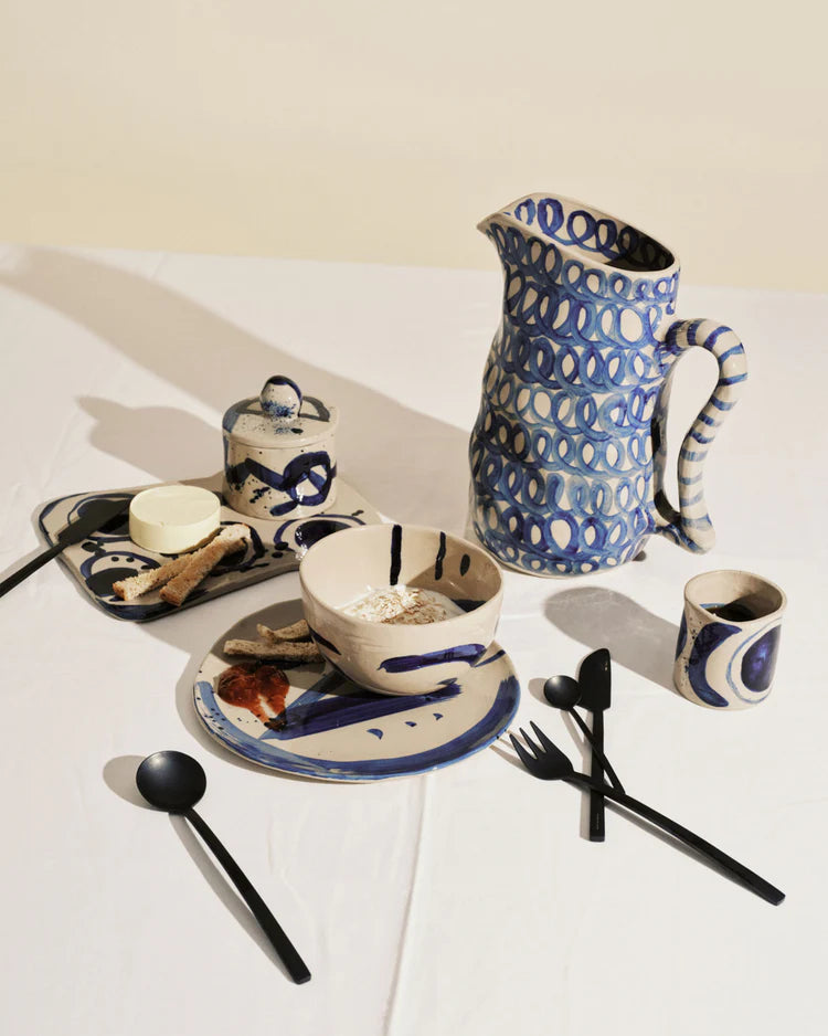 Ceramic jug blue Charly