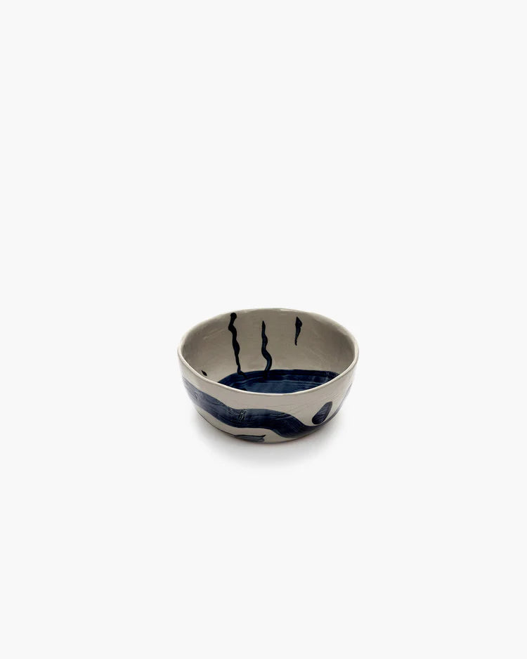 Soup bowl beige - blue Sophia