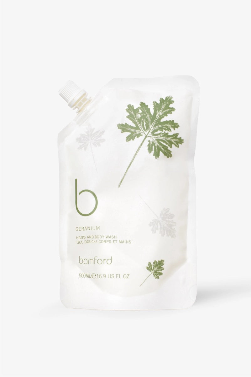 Geranium Hand + Body Wash Refill Pouch