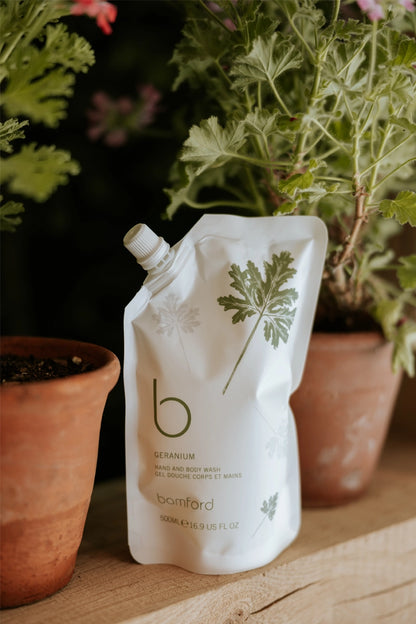 Geranium Hand + Body Wash Refill Pouch