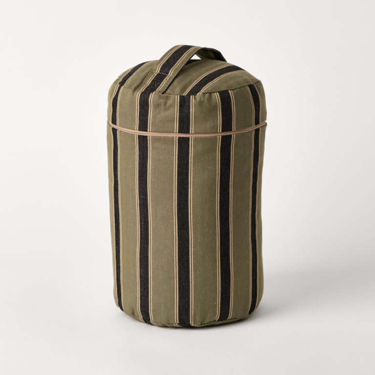 Ian Mankin Silhouette Stripe Doorstop - Khaki / Black