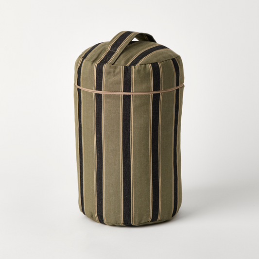 Ian Mankin Silhouette Stripe Doorstop - Khaki / Black