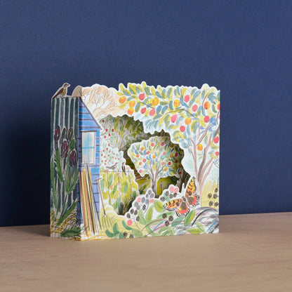 Orchard Allotment die-cut card by Emily Sutton