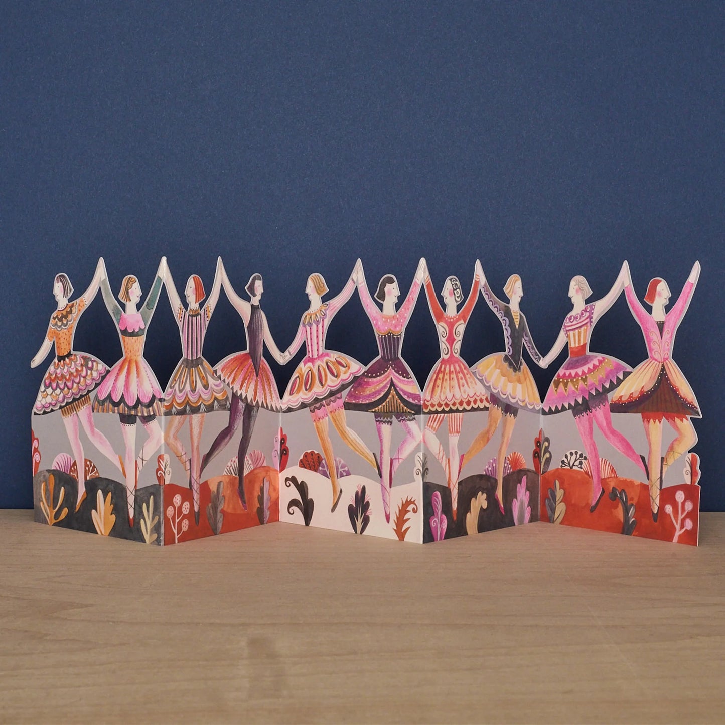 Dancers die-cut card by Sarah Young