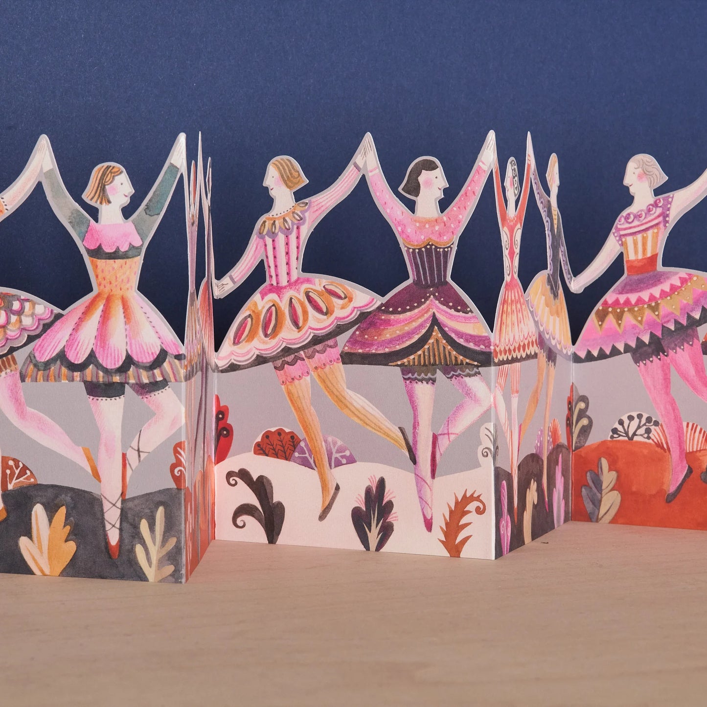 Dancers die-cut card by Sarah Young